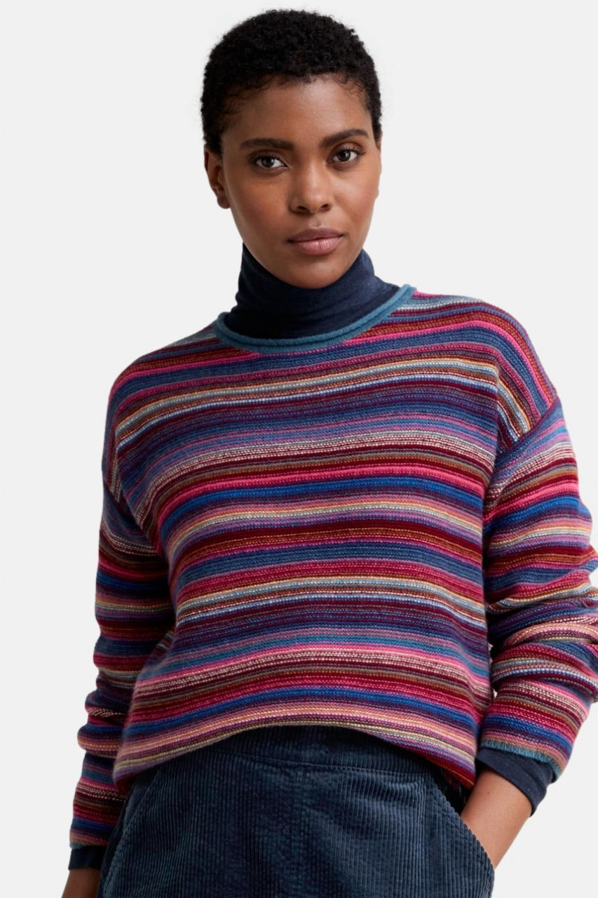 Seasalt Cornwall Fruity Jumper Starling Damen Pullover Gestreift Rot Blau Pink