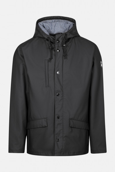 Derbe Passby Fisher Dunkelgrau Schwarz Herren Regenjacke