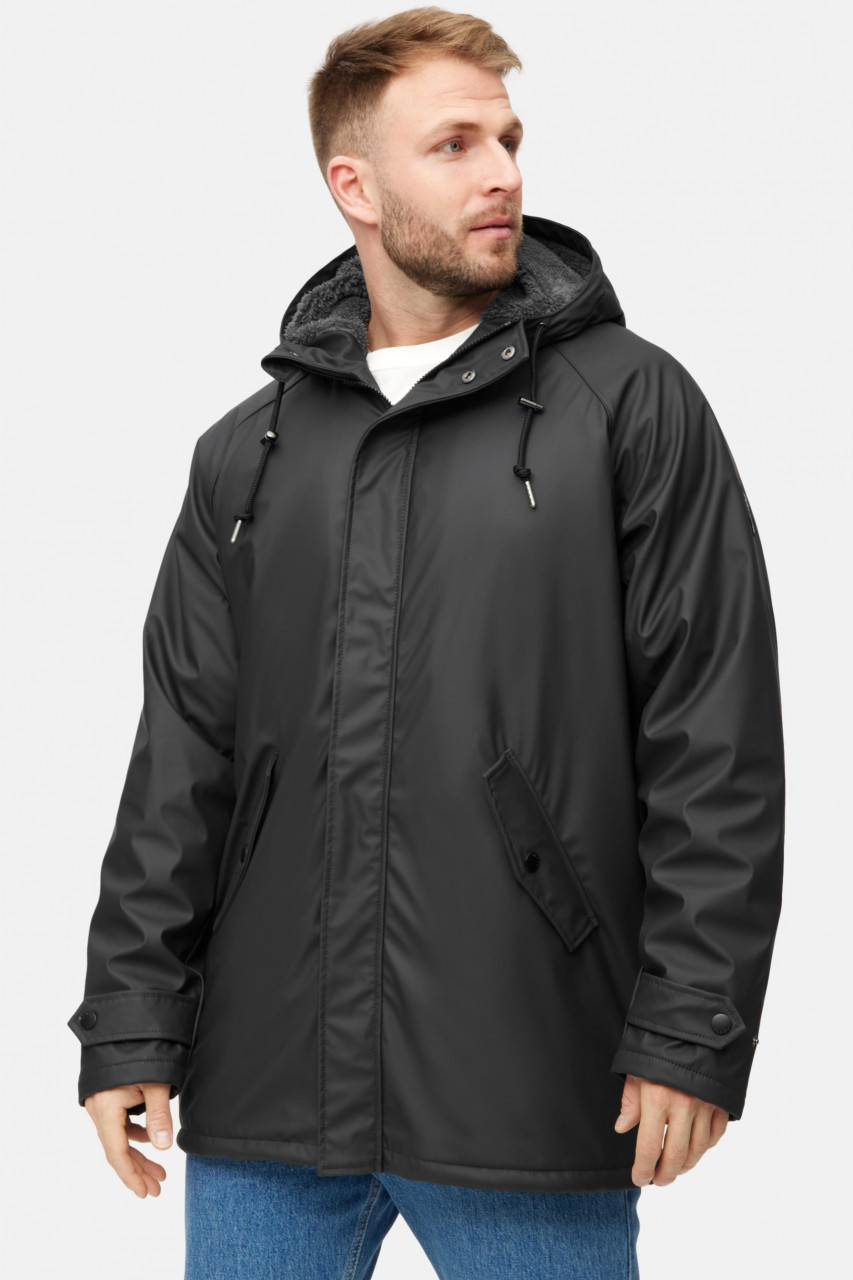 Derbe Regenjacke Trekholm As Herren Schwarz Gefüttert