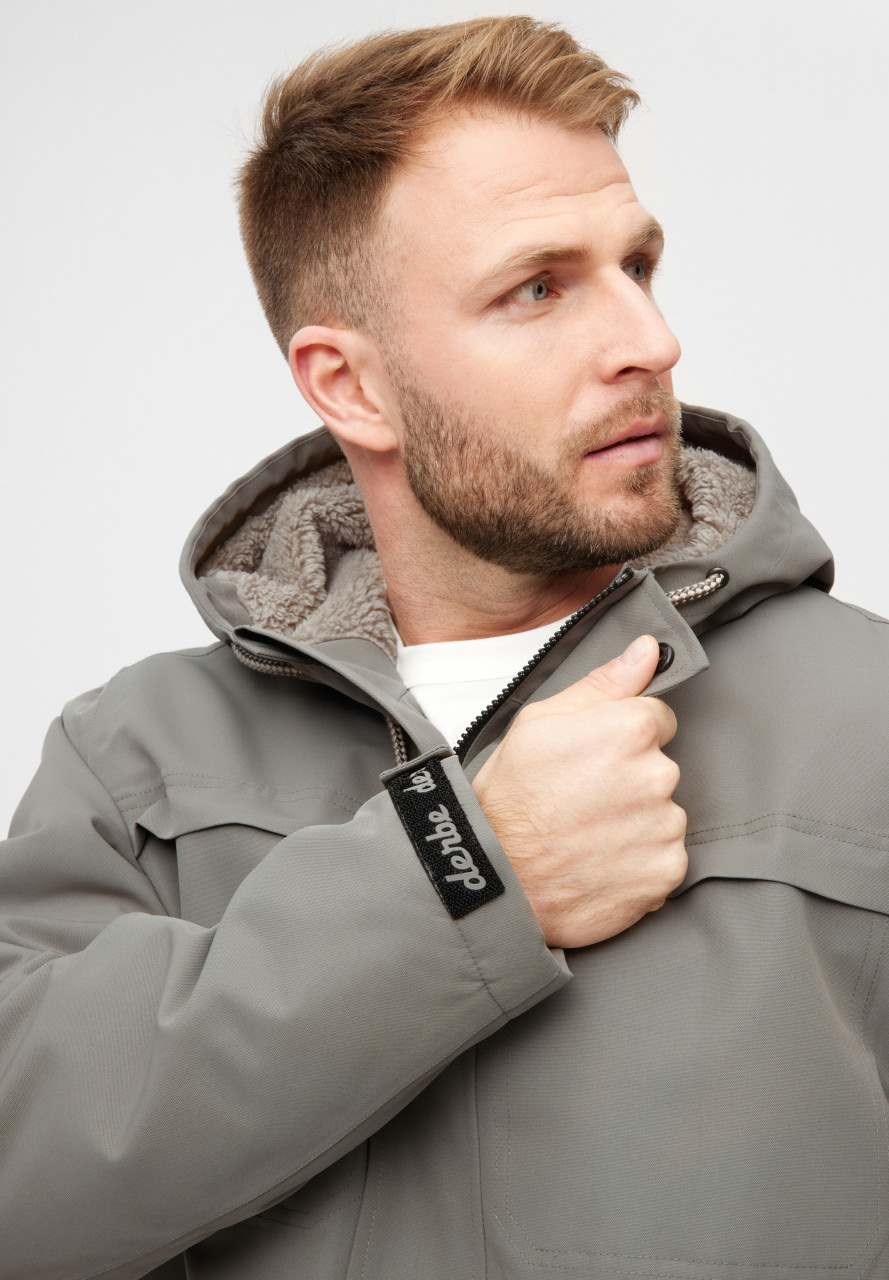 Derbe Winter Regenjacke Phoebholm Dog Herren Braun Warm Gefüttert