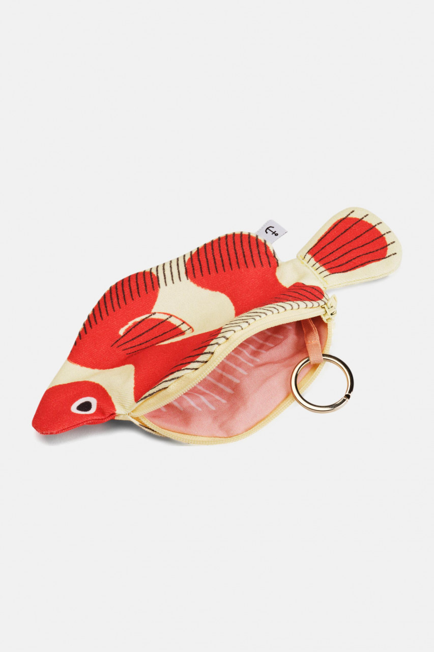Don Fisher Schlüsselanhänger Tasche Clownfisch Rot Weiß Fisch