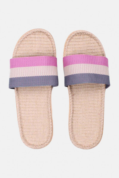 Danefae Sandalen Danelulu Damen Pink Grau Bast Badelatschen