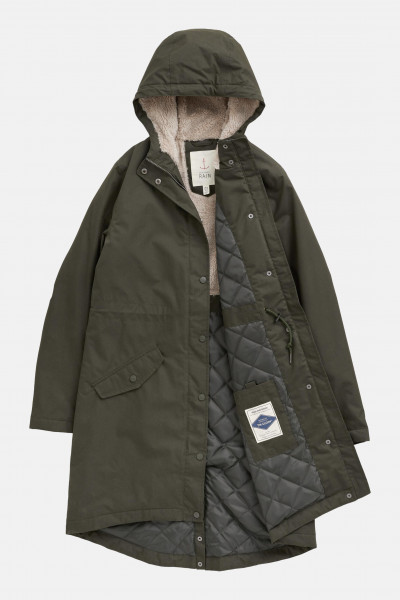 Seasalt Cornwall Plant Hunter 2 Regenjacke Khaki Grün Woodland Parka Wintermantel