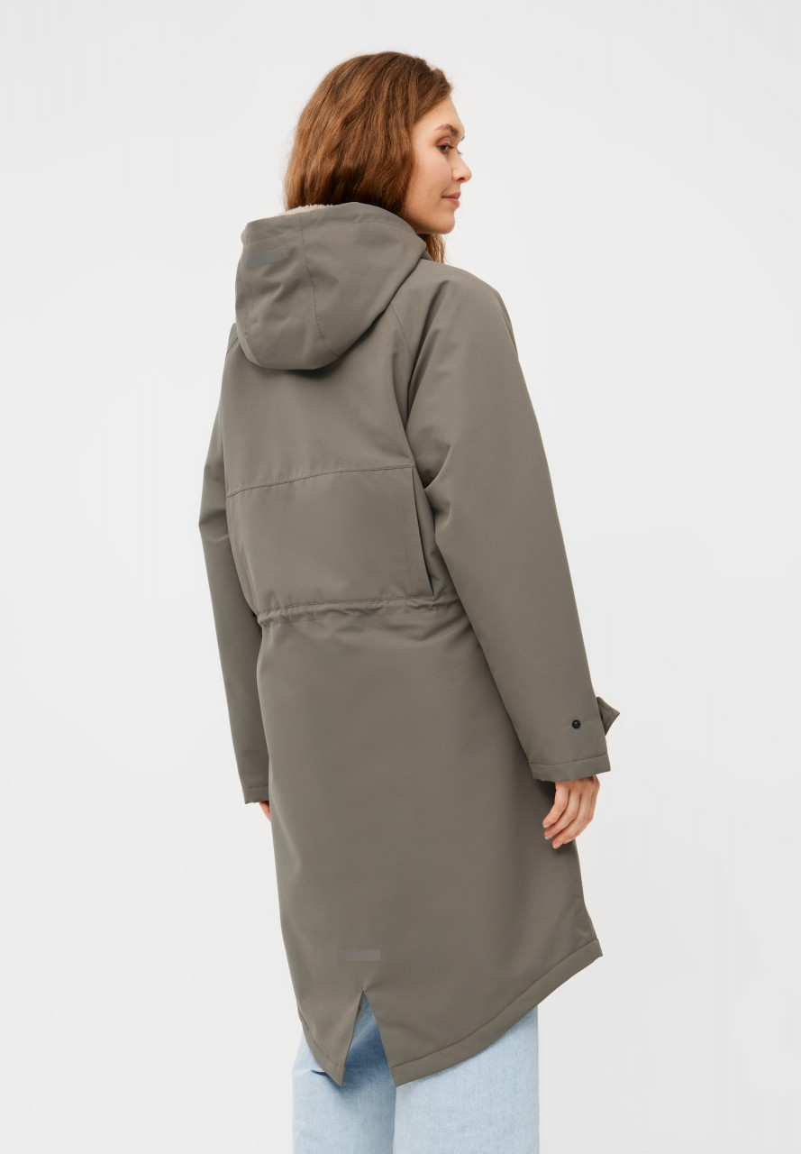 Derbe Winter Regenjacke Phoebholm Dog Damen Braun Oliv Grün Hundejacke