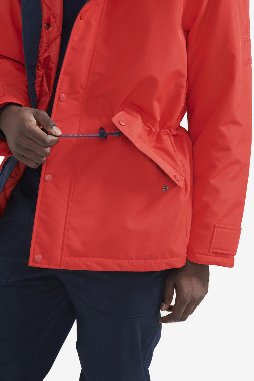 Aigle Regenjacke Copeland Gefüttert Rot Parka
