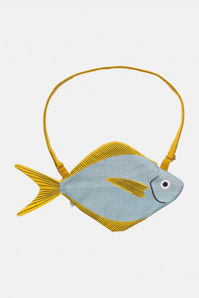 Don Fisher Bauchtasche Pompano Hellblau Gelb Fisch Wasserabweisend