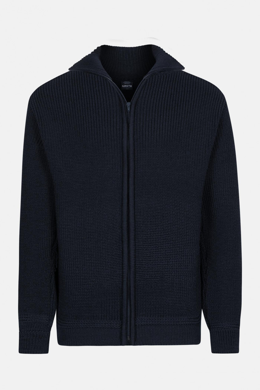 Troyer-Strickjacke Blau für Herren von Migro-Grote