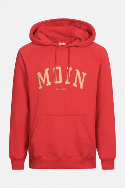 kk Derbe Moin Red Hoody Herren Kapuzenpullover Rot Derbe Moin Red Hoody Herren Kapuzenpullover Rot