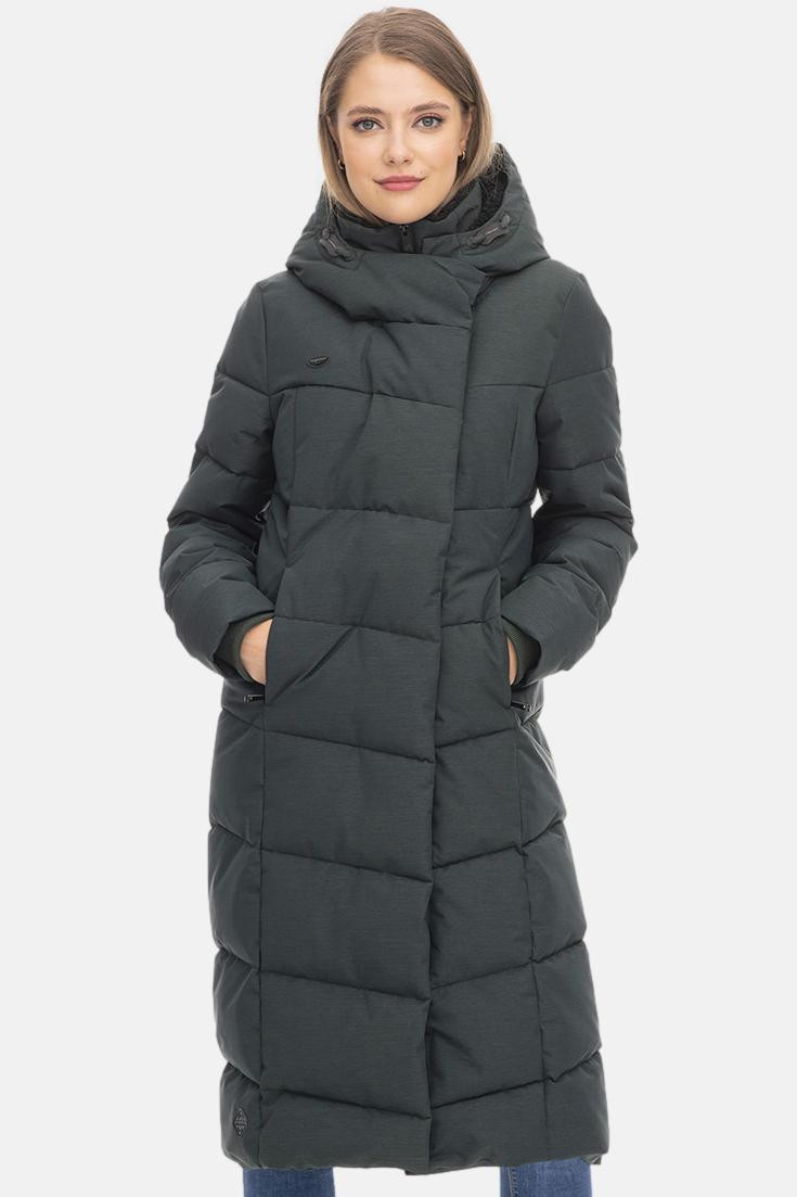 Ragwear Pavla Long Wintermantel Grau Grün Dark Green
