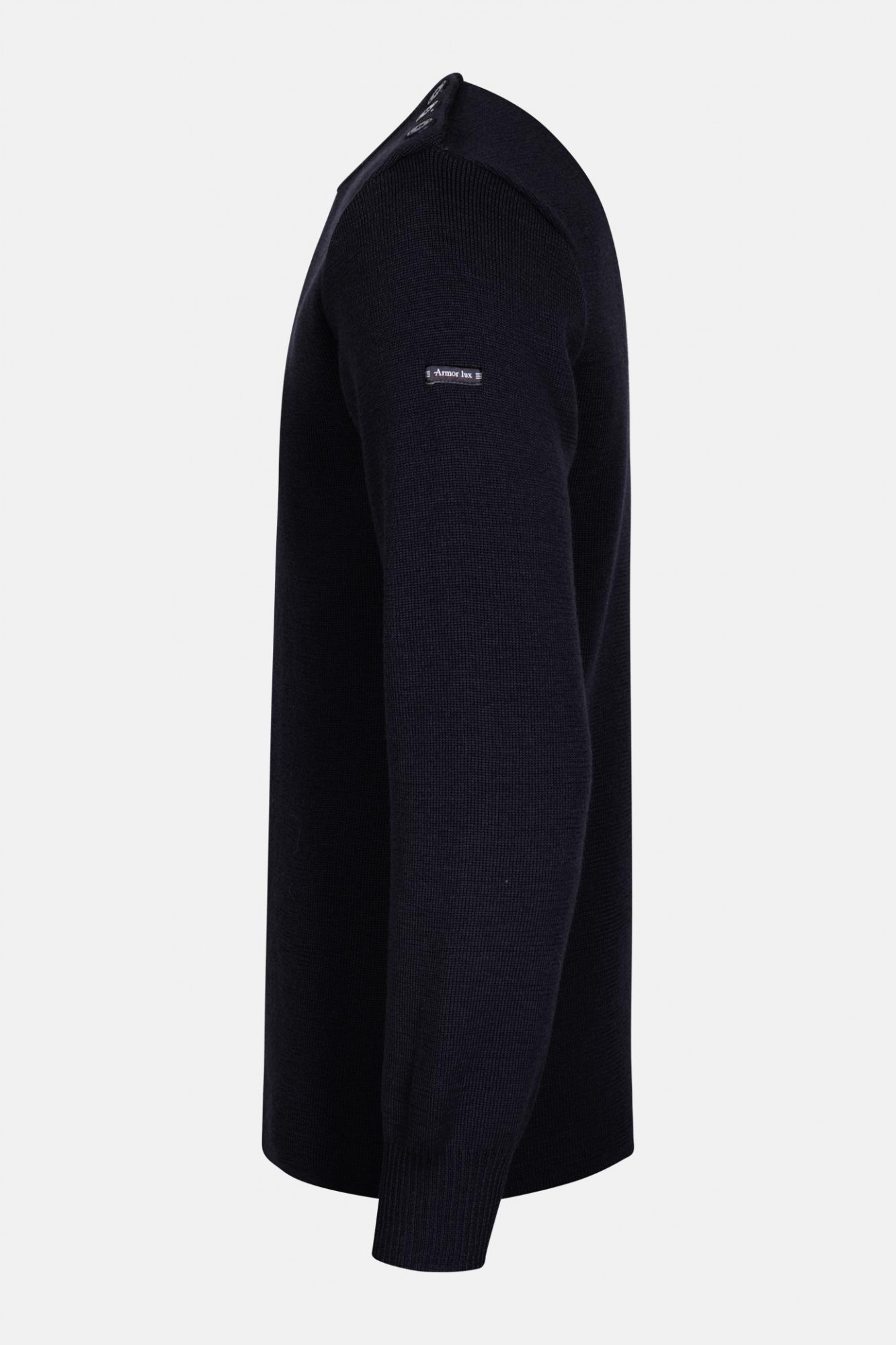Produktbild von einem blauen Pullover - Seite