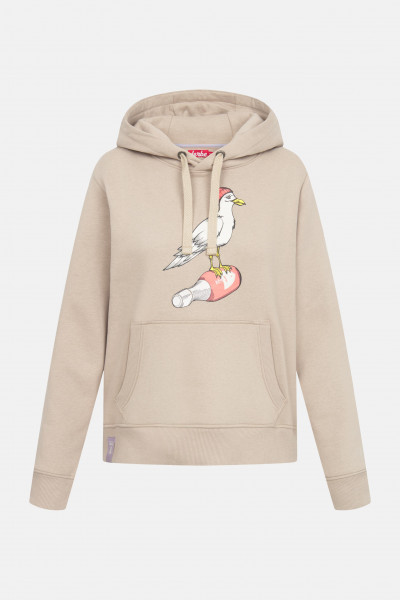 Derbe Hoodie Sturmmöwin Damen Cobblestone Beige Kapuzenpullover