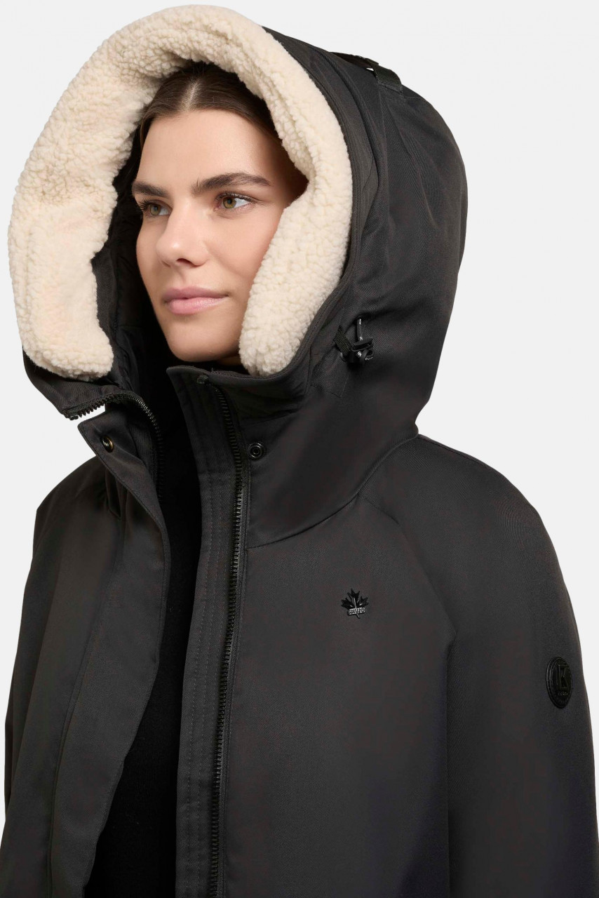 Khujo Semie 2 Damen Winterjacke Grau Parka Teddy