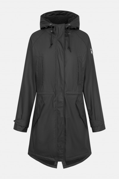Derbe Regenjacke Friese Tildaholm Glitter Damen Schwarz Gefüttert