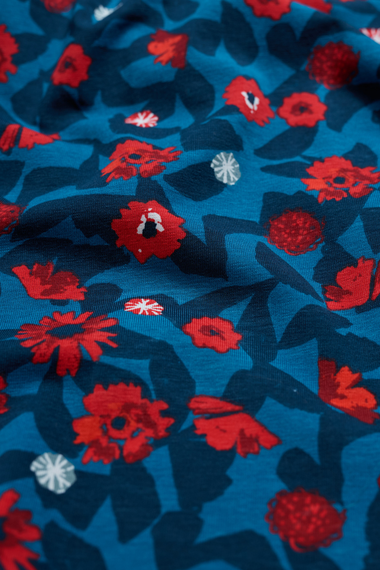 Seasalt Cornwall Veronica Damen Kleid Blau Rot Blumen GOTS Organic
