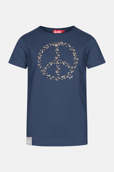 Derbe Peace Kinder T-Shirt Navy Blau Nachhaltig