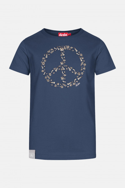 Derbe Peace Kinder T-Shirt Navy Blau Nachhaltig Derbe Peace Kinder T-Shirt Navy Blau Nachhaltig