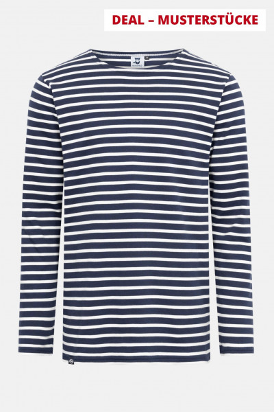Hanseheld Streifenshirt Herren Marine-Natur Langarm Blau Weiß 2023 Musterstücke
