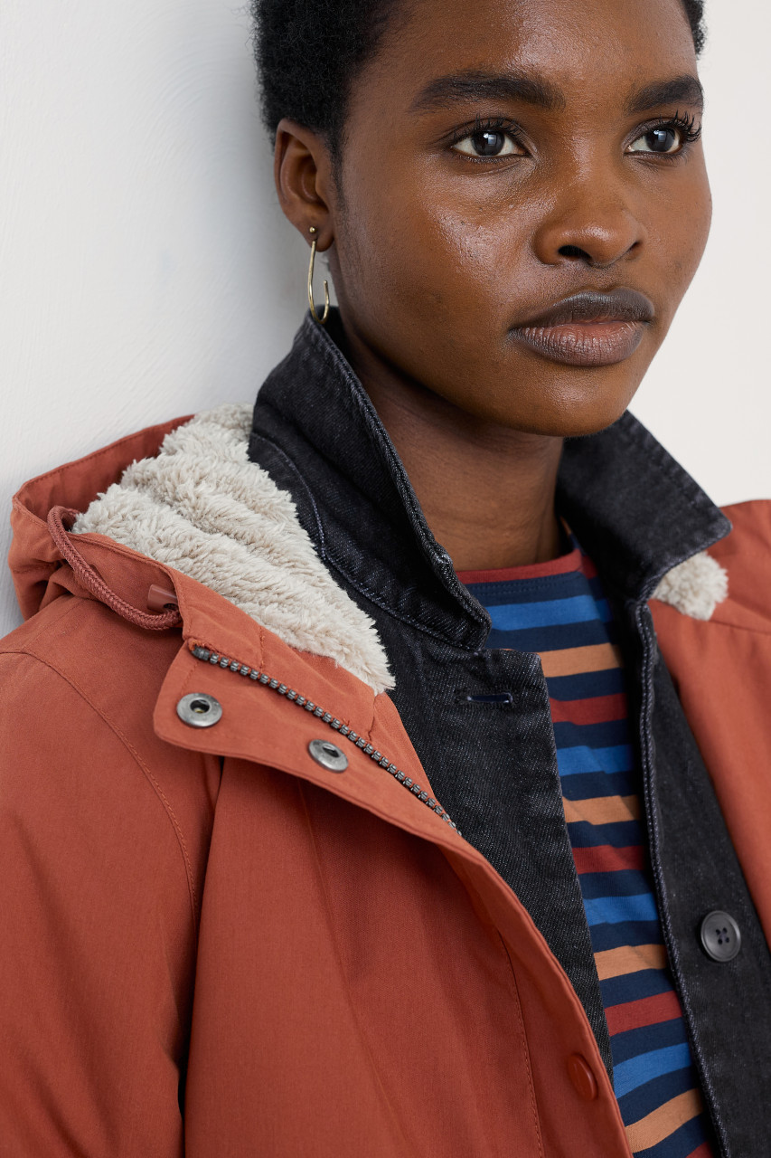 Seasalt Cornwall Regenjacke Plant Hunter Damen Braun Orange Hazel Winterjacke