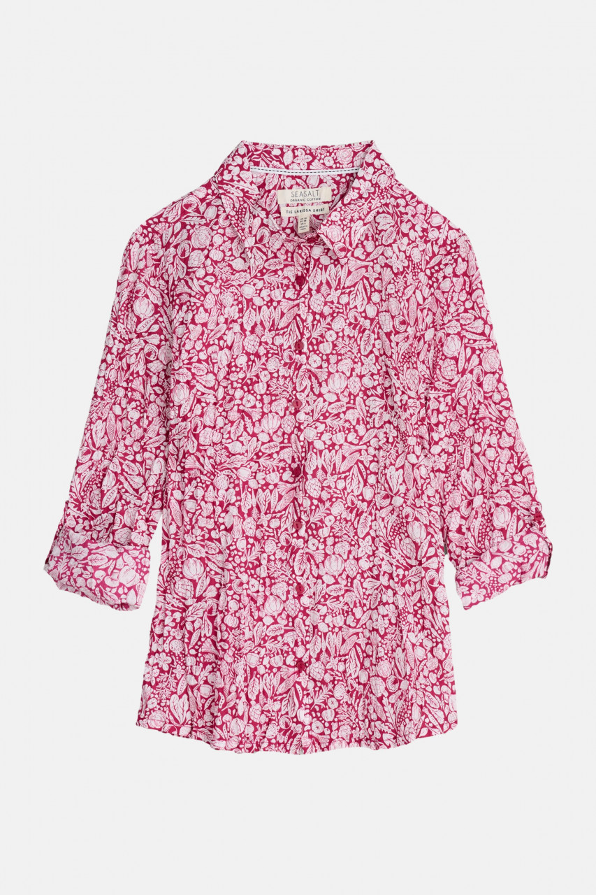 Seasalt Cornwall Larissa Damen Bluse Pink Rot Garten Gemüse