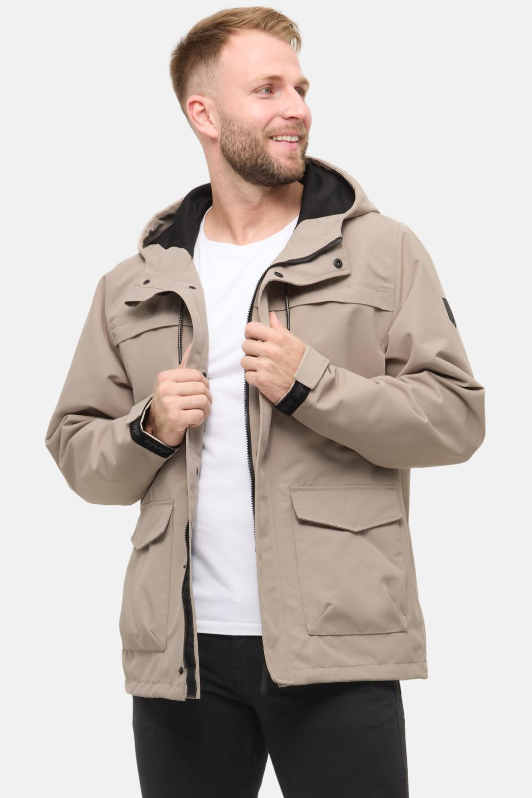 Derbe Regenjacke Phoeby Dog Herren Beige Hundejacke