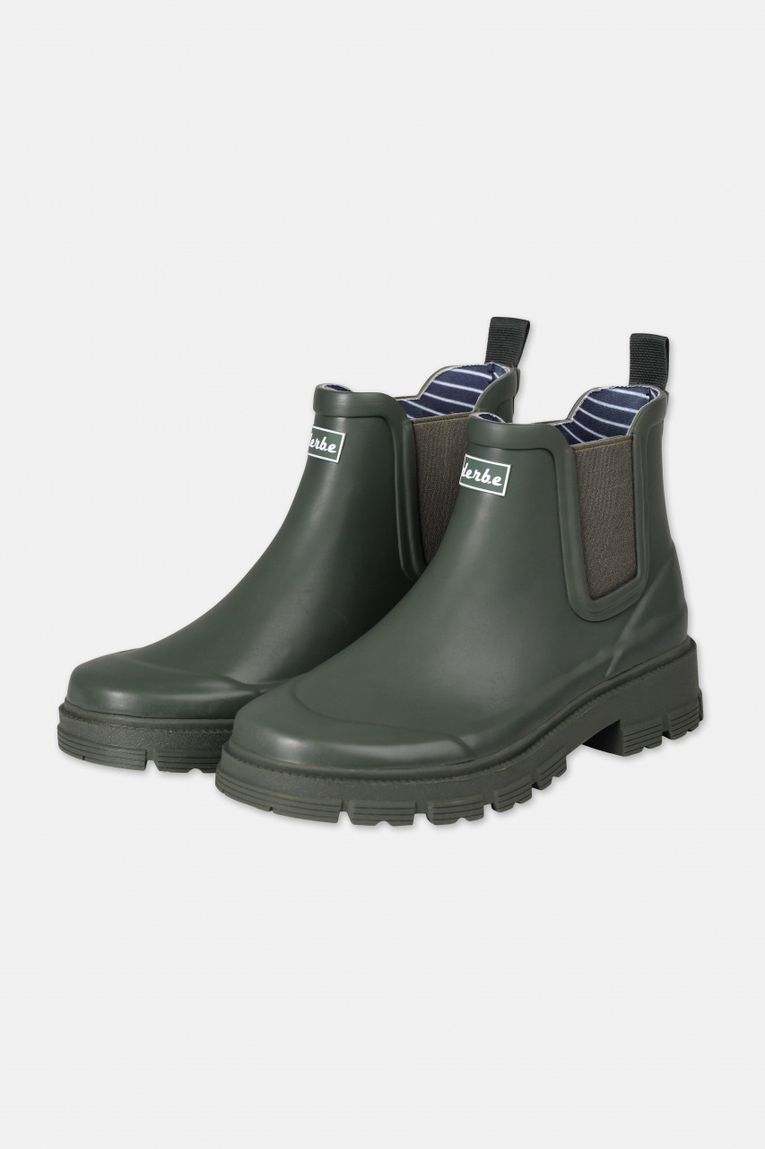 Gummistiefel Gruffig Puuschen Grün für Damen von derbe - Seitlich