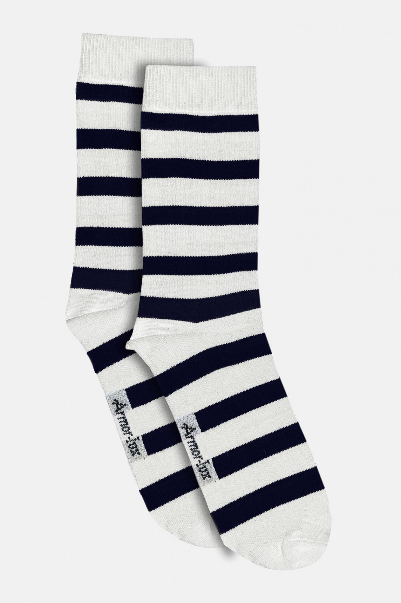 Socken Chaussettes Nona Weiß Blau Gestreift für Damen von Armor Lux