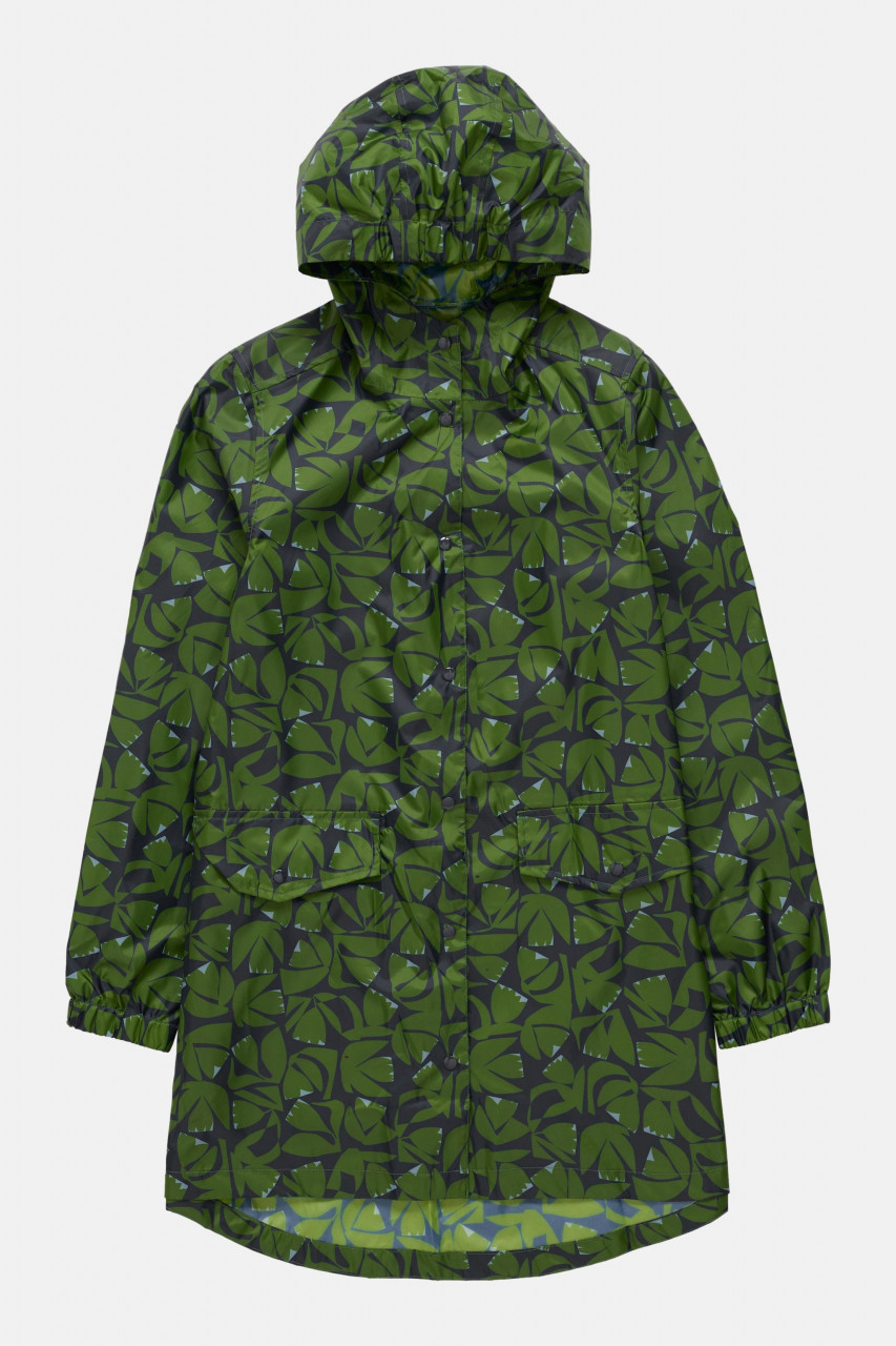 Seasalt Regenjacke Pack Damen Grün Blätter Forest Packbar