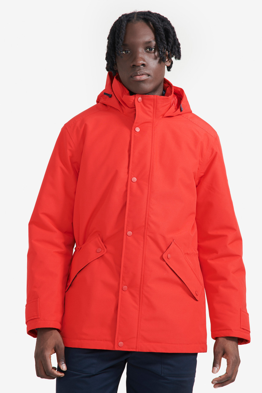 Aigle Regenjacke Copeland Gefüttert Rot Parka
