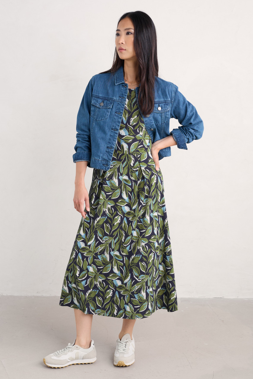 Seasalt Kleid Wild Bouquet Damen Blau Blätter Floral