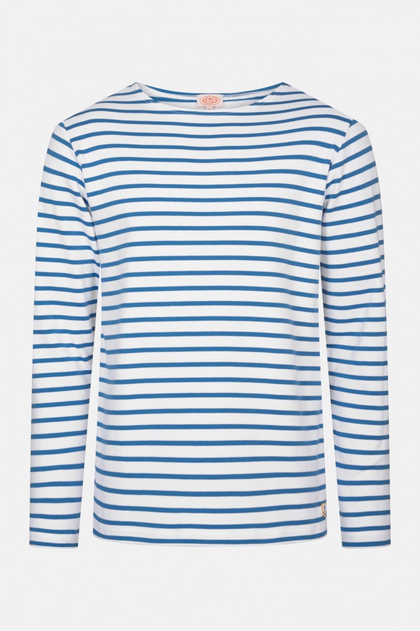 Armor Lux Herren Streifenshirt Houat Weiß Blau