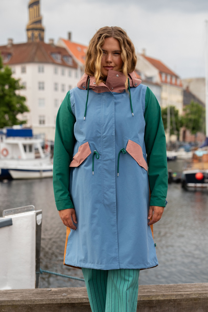 Danefae Regenjacke Danesvaneke Damen Blau Grün Rosa Parka