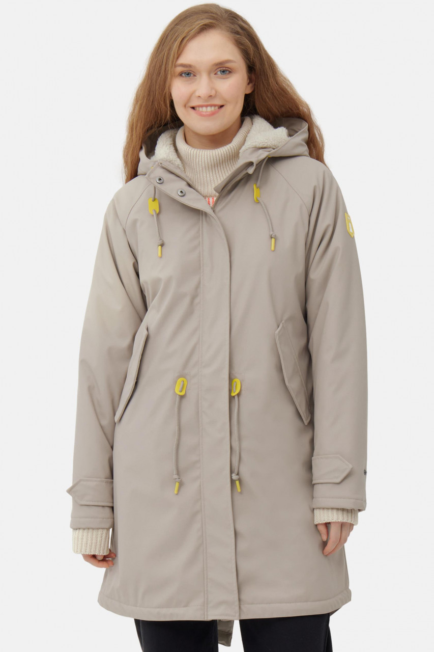 Derbe Regenjacke Friese Tidaholm Damen Beige Gefüttert