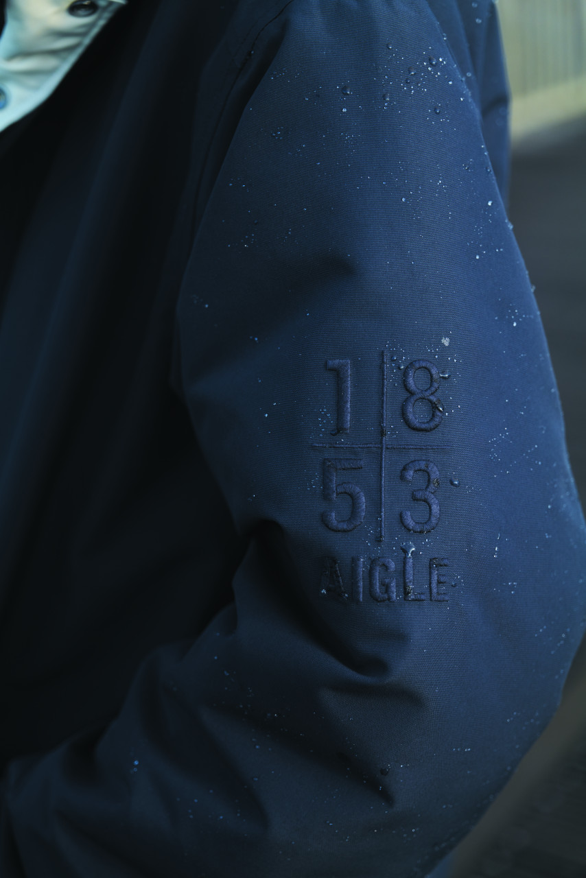 Aigle Regenjacke Copeland Gefüttert Dunkelblau Parka