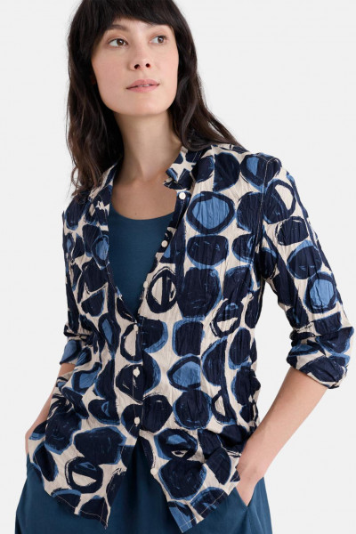 Seasalt Bluse Larissa Damen Punkte Blau Pebble