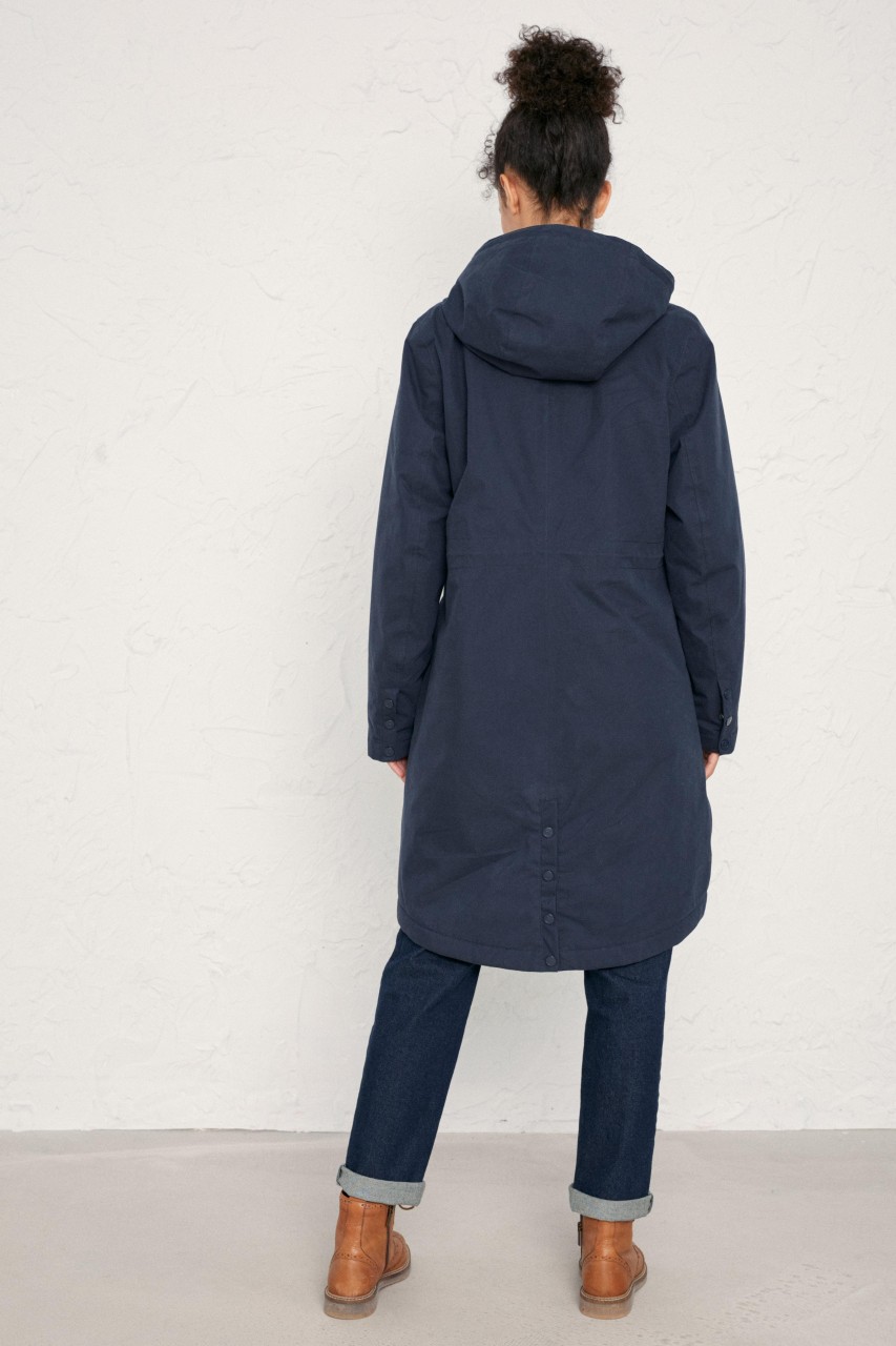 Seasalt Cornwall Plant Hunter 2 Regenjacke Midnight Dunkelblau Wintermantel Parka