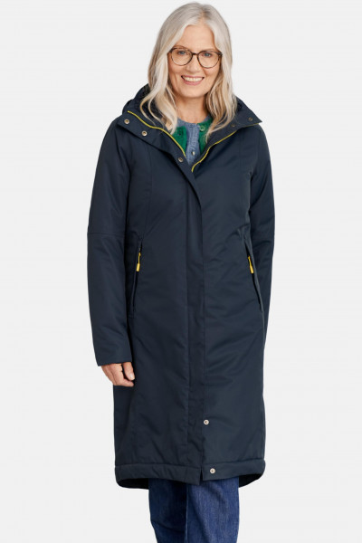Seasalt Cornwall Janelle Coat Squid Ink Damen Regenmantel Blau Gelb Seasalt Cornwall Janelle Coat Squid Ink Damen Regenmantel Blau Gelb