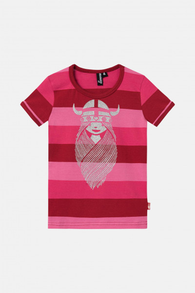 Danefae Danerainbow Ringer Kinder T-Shirt Wikinger Freja Rosa Pink Gestreift