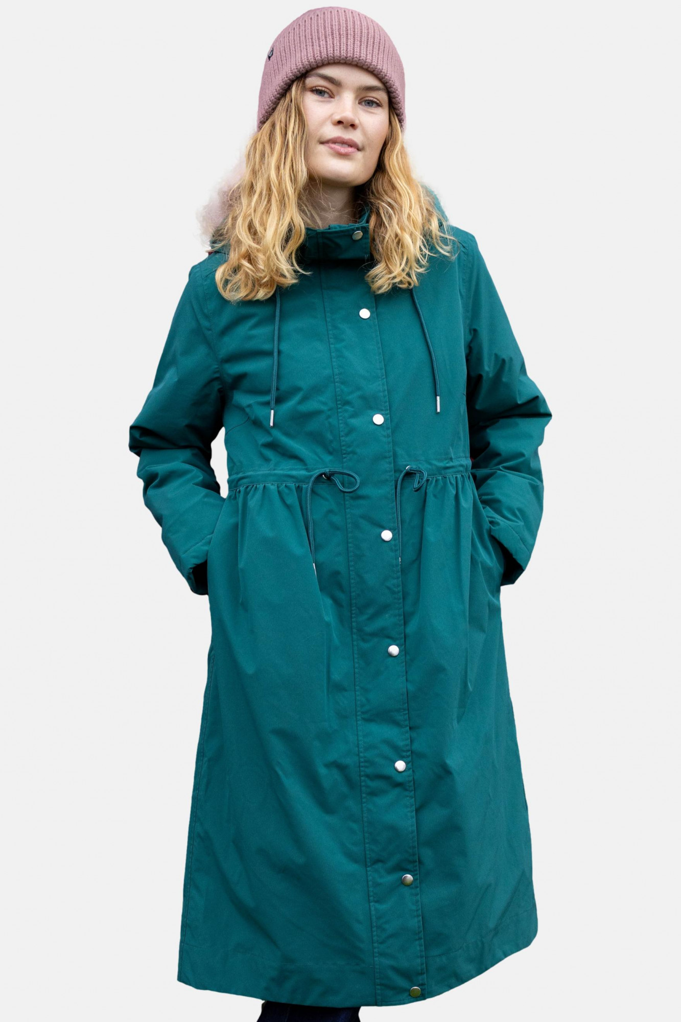 Danefae Winterjacke Danedelight Damen Petrol Parka Extra Lang