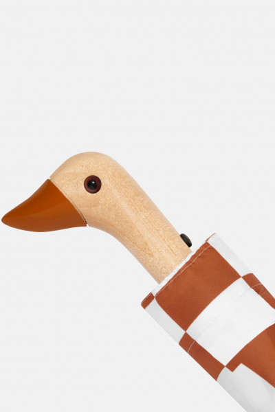 Original Duckhead Regenschirm Peanut Braun Rostrot Karo