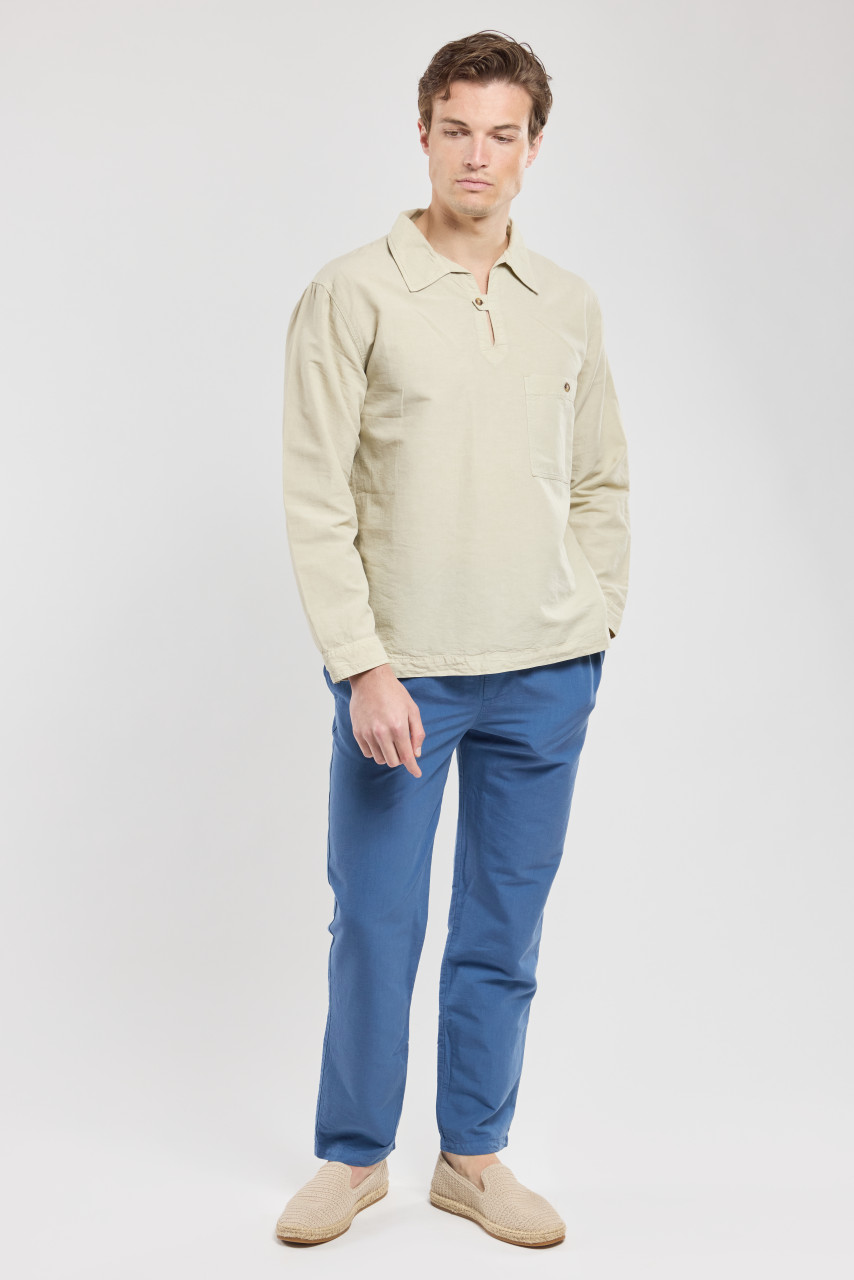 Armor Lux Leinenhemd Fischerhemd Vareuse Creme Weiß Beige Heritage