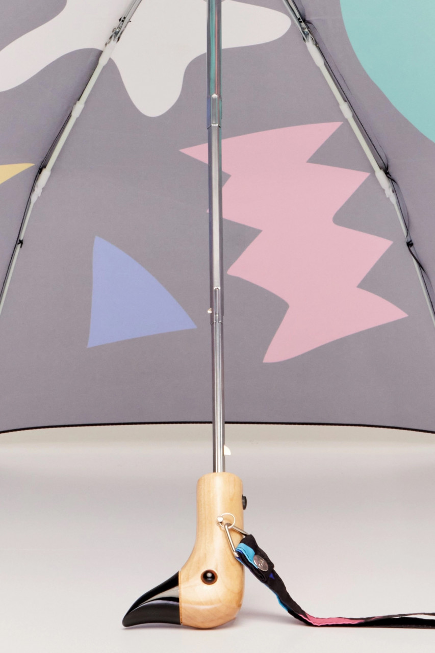 Detailbild von einem Regenschirm