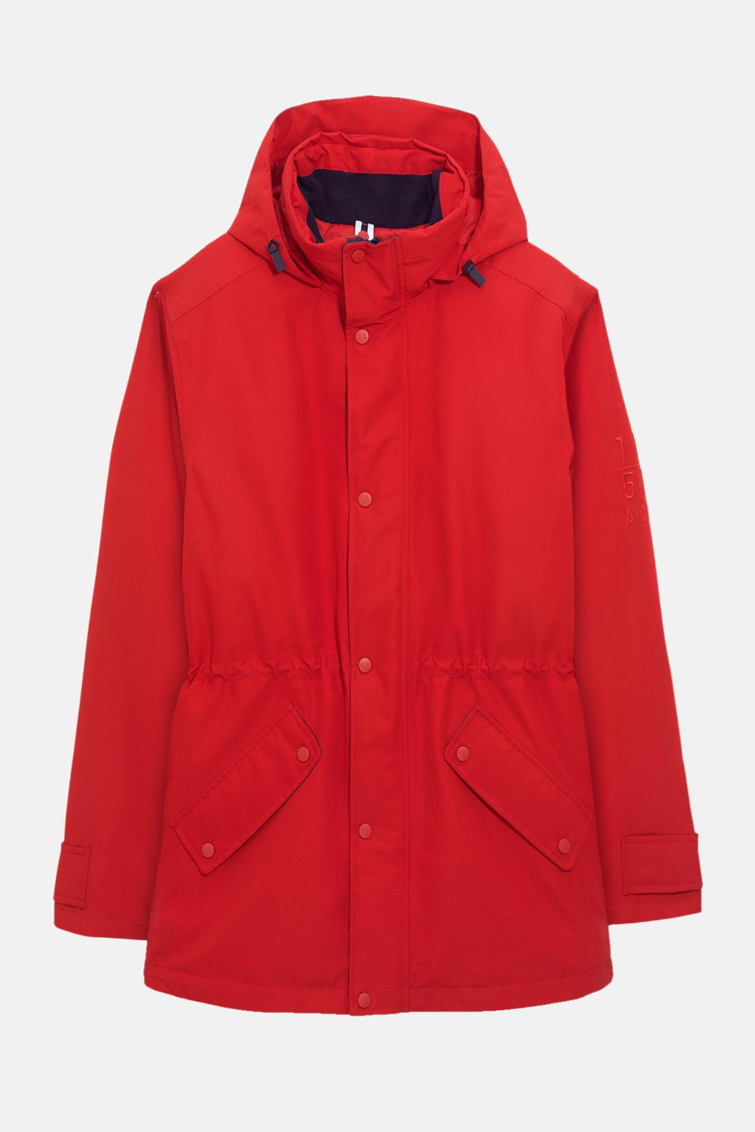 Aigle Regenjacke Copeland Gefüttert Rot Parka