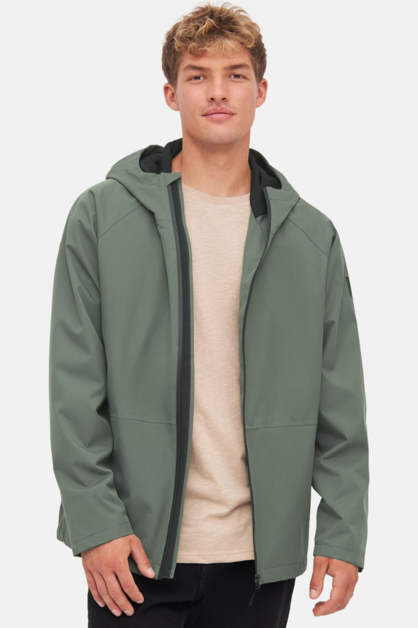 Derbe Regenjacke Deutby Herren Oliv Grün