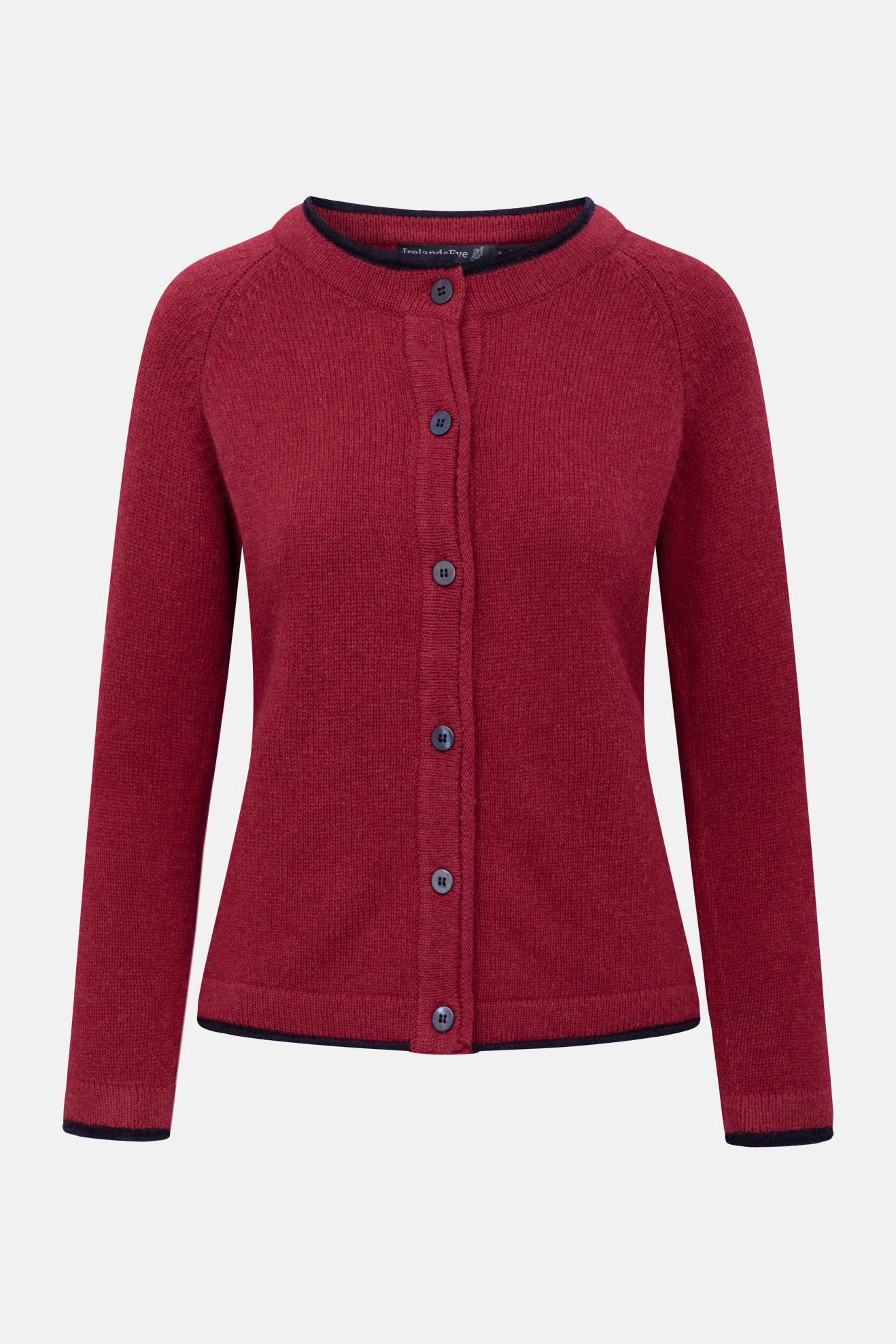 IrelandsEye Killiney Rot Damen Strickjacke Venetian Red