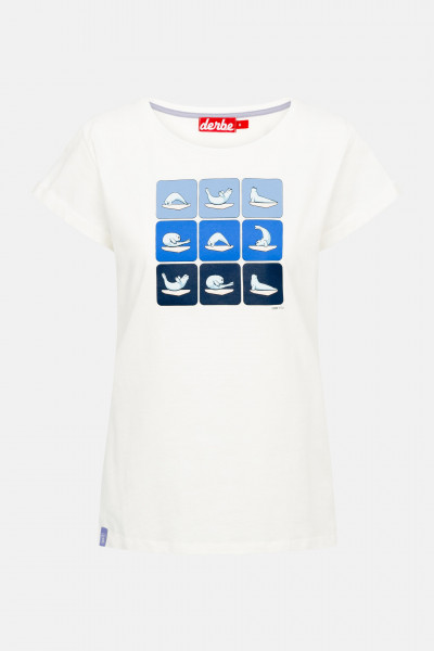 Derbe T-Shirt Yoga Robbe Damen Weiß