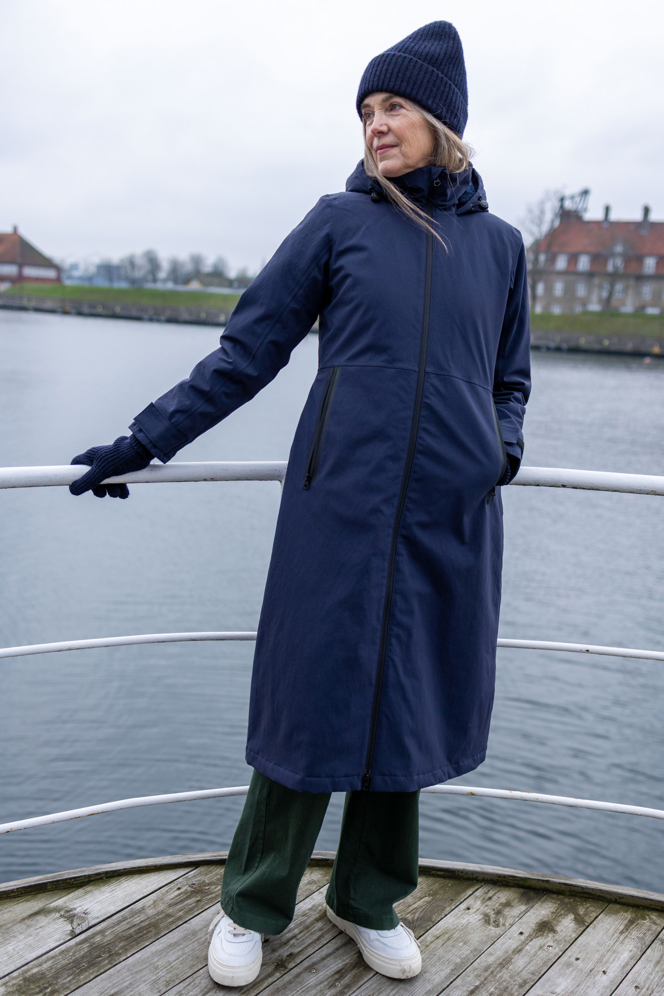 Danefae Wintermantel Danesandur Damen Navy Dunkelblau