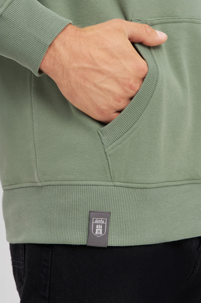 Derbe Hoodie Sturmmöwe Herren Grün Pullover GOTS