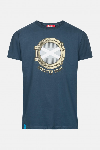 Derbe Schotten dicht Herren T-Shirt Navy Dunkelblau Bullauge Derbe Schotten dicht Herren T-Shirt Navy Dunkelblau Bullauge
