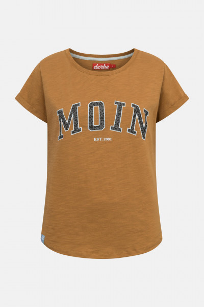 Derbe  T-Shirt Moin Leo Damen Braun