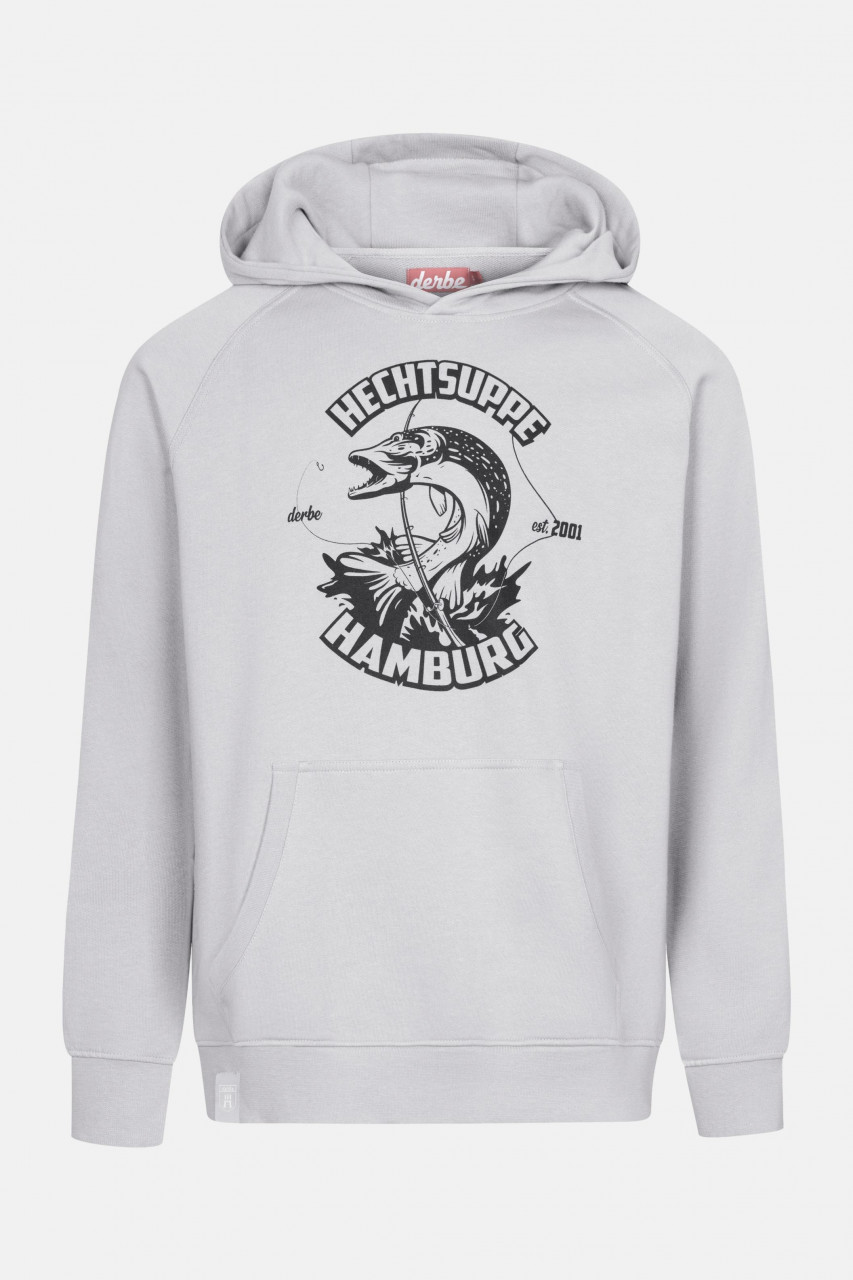 Derbe Hechtsuppe Hoodie Herren Kapuzenpullover Grau Paloma